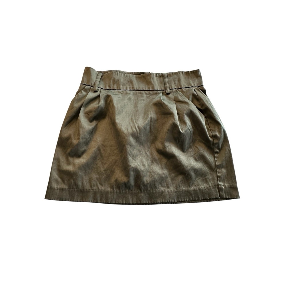 Twenty One Mini Skirt Women's Olive Size Medium 1/4 Zip Back With Front Pockets